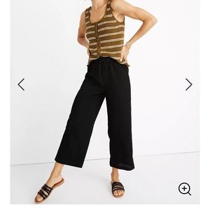 Black madewell texture and thread pull up pants